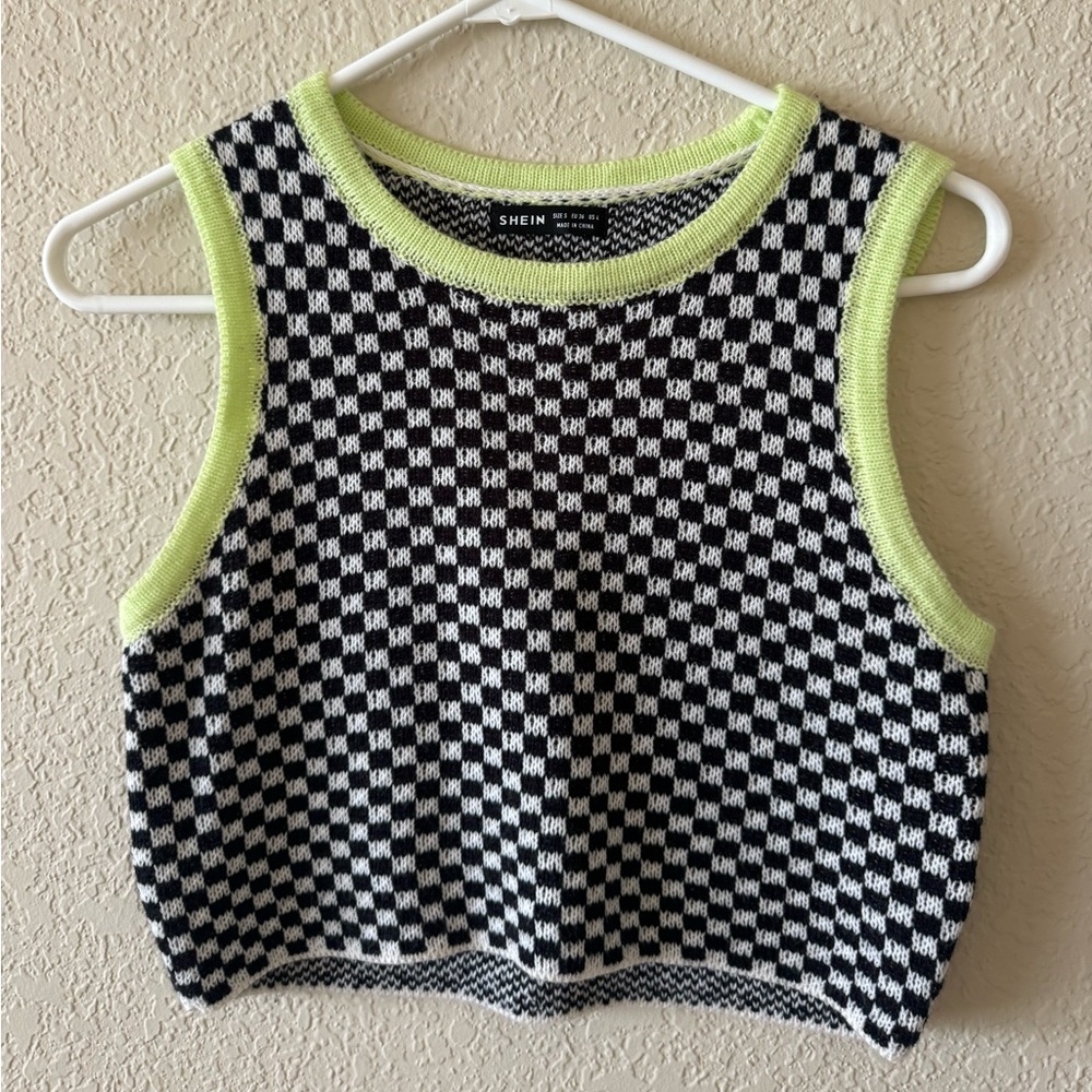 Checkered vest top